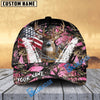 BlueJose Deer American Flag Scratch Camo Multicolor Options Personalized Name 3D Cap