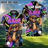 BlueJose Cool Bear Golf Polo Shirt, Customized Name & Team Name 3D Shirts (4 Colors)