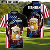 BlueJose Patriotic Beer Golf Polo Shirt Customized Name, Team Name Shirts
