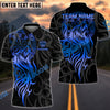 BlueJose Darts Golden Tribal Wolf Design Multicolor Options Personalized Name Shirt (6 Colors)