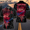 BlueJose Darts Golden Tribal Wolf Design Multicolor Options Personalized Name Shirt (6 Colors)