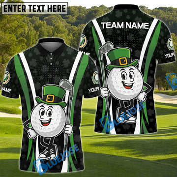 BlueJose Irish Cowboy St. Patrick Golf Polo Shirt Customized Name, Team Name Shirts