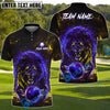 BlueJose Electric Lion Golf Polo Customized Name, Team Name 3D Shirts (4 Colors)