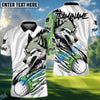 BlueJose Savage Wolf Golf Polo Customized Name, Team Name 3D Shirts (4 Colors)