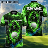 BlueJose Grim Reaper Golf Polo Customized Name, Team Name 3D Shirts (4 Colors)