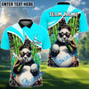 BlueJose Cool Panda Swing Golf Polo Customized Name, Team Name 3D Shirts (4 Colors)