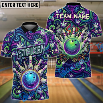 BlueJose Bowling Neon Pin Prophecy Personalized Name, Team Name 3D Shirt