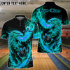 BlueJose Bowling & Pins Flame Rising Phoenix Customized Name, Team Name 3D Shirt (4 Colors)