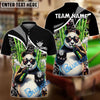 BlueJose Billiards 8 Ball Funny 420 Smoking Panda Customized Name, Team Name 3D Shirt (6 Colors)