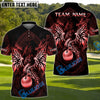 BlueJose Dragon Fairway Golf Polo Customized Name, Team Name 3D Shirts (4 Colors)