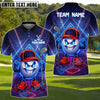 BlueJose Neon Swing Golf Polo Customized Name, Team Name 3D Shirts (4 Colors)