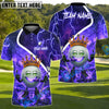 BlueJose Fire King Golf Polo Customized Name, Team Name 3D Shirts (4 Colors)