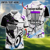BlueJose Wolf Strike Disc Golf Polo Shirt Personalized Name, Team Name 3D Shirt (4 Colors)