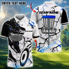 BlueJose Wolf Strike Disc Golf Polo Shirt Personalized Name, Team Name 3D Shirt (4 Colors)