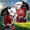 BlueJose Disc Golf Thunder Lightning Personalized Name, Team Name 3D Shirt (4 Colors)