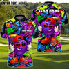 BlueJose Street King Disc Golf Polo Shirt Personalized Name, Team Name 3D Shirt (4 Colors)
