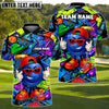 BlueJose Street King Disc Golf Polo Shirt Personalized Name, Team Name 3D Shirt (4 Colors)