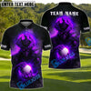 BlueJose Dark Skull Golf Polo Personalized Name, Team Name 3D Shirt (4 Colors)