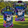 BlueJose Street Golf Drinker Golf Polo Personalized Name, Team Name 3D Shirt (4 Colors)