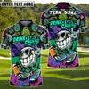 BlueJose Street Golf Drinker Golf Polo Personalized Name, Team Name 3D Shirt (4 Colors)