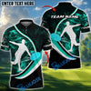BlueJose Power Strike Disc Golf Polo Personalized Name, Team Name 3D Shirt (4 Colors)