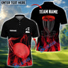 BlueJose Disc Golf Power Polo Personalized Name, Team Name 3D Shirt (4 Colors)