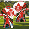BlueJose Ultimate Flag Disc Golf Polo Personalized Name, Team Name 3D Shirt (4 Colors)