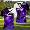 BlueJose Power Strike Disc Golf Polo Personalized Name, Team Name 3D Shirt (4 Colors)