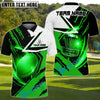 BlueJose Power Strike Disc Golf Polo Personalized Name, Team Name 3D Shirt (4 Colors)