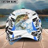 BlueJose Fishing White Black Curve Pattern Design Personalized Cap (13 Breeds)
