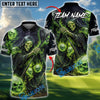 BlueJose Grim Reaper Golf Polo Personalized Name, Team Name 3D Shirt (4 Colors)