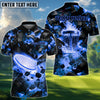 BlueJose Blazing Disc Golf Polo Personalized Name, Team Name 3D Shirt (4 Colors)