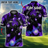 BlueJose Flaming Reaper Strike Golf Polo Personalized Name, Team Name 3D Shirt (4 Colors)