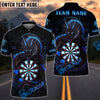 BlueJose Darts Dragon Asian With Dartboard Design Personalized Name, Team Name Unisex Shirt (6 Colors)