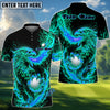 BlueJose Blazing Phoenix Golf Polo Personalized Name, Team Name 3D Shirt (4 Colors)