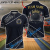BlueJose Bowling And Pins Glitter Sparkling Crown Customized Name, Team Name 3D Shirt (6 Colors)