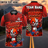 BlueJose Darts X-eye Halloween Bear With Dartboard Design Personalized Name, Team Name Unisex Shirt (4 Colors)