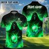 BlueJose Golf Grim Reaper Hellfire Design Personalized Name, Team Name 3D Shirt (4 Colors)