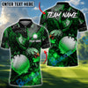 BlueJose Golf Fire King Eagle Design Personalized Name, Team Name 3D Shirt (4 Colors)