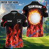 BlueJose Golf Heavenly Flame Design Personalized Name, Team Name 3D Shirt (4 Colors)