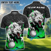 BlueJose Golf Fierce Wolf Design Personalized Name, Team Name 3D Shirt (4 Colors)