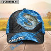 BlueJose Fishing Metal Rip Sea Personalized Name Classic 3D Cap (13 Breeds)