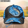 BlueJose Fishing Metal Rip Sea Personalized Name Classic 3D Cap (13 Breeds)