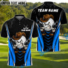 BlueJose Golf Cowboy Ball Cartoon Style Personalized Name, Team Name 3D Shirt (4 Colors)