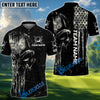 BlueJose Golf Camo Punisher Skull Personalized Name, Team Name 3D Shirt (4 Colors)