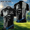 BlueJose Golf Camo Punisher Skull Personalized Name, Team Name 3D Shirt (4 Colors)