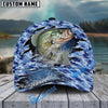 BlueJose Fishing Blue Camo Rip-Through Design Personalized Cap (13 Breeds)