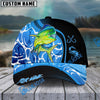 BlueJose Fishing Blue Water Design Personalized Cap (13 Breeds)