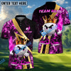 BlueJose Golf Royal Flames King Character Personalized Name, Team Name 3D Shirt (4 Colors)