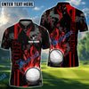BlueJose Golf Strike The Blood Personalized Name, Team Name 3D Shirt (4 Colors)